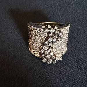 Sonia Bitton Lunette Ring Silver and Rhodium CZ